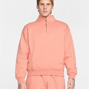 Nike Solo Swoosh Fleece Quarter-Zip Top Apricot DQ5209-844 Men’s Size Medium